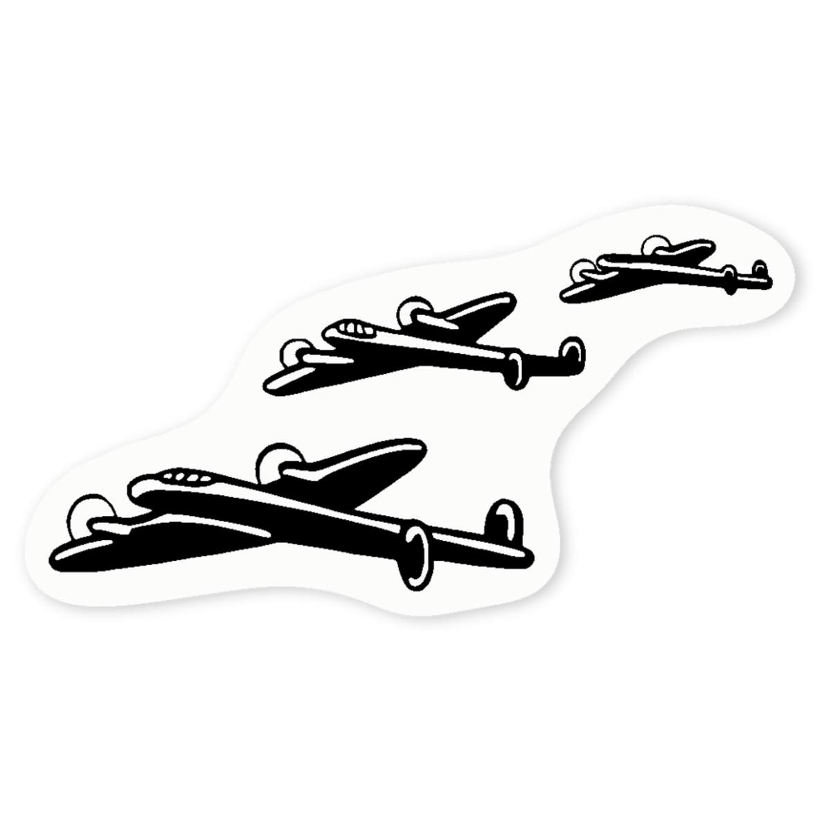 'Bomber Planes' Clear Sticker Decals (DC024312)