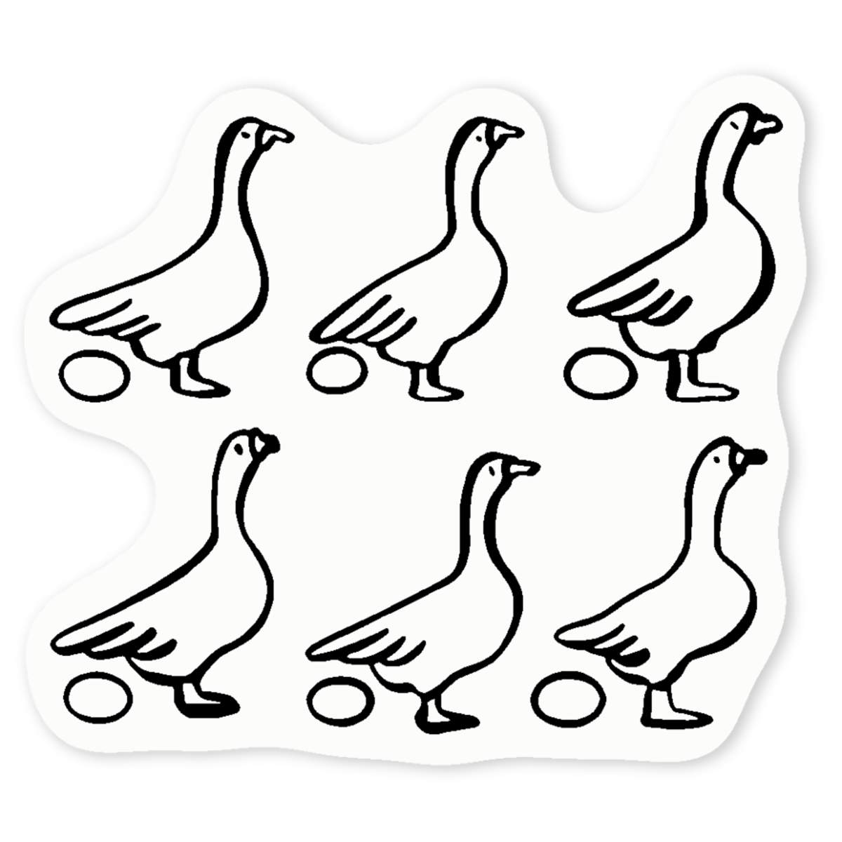 'Geese Pattern' Clear Vinyl Decal Sticker - Waterproof Permanent Vinyl Decal for Cars, Windows and Bins (DC024321)