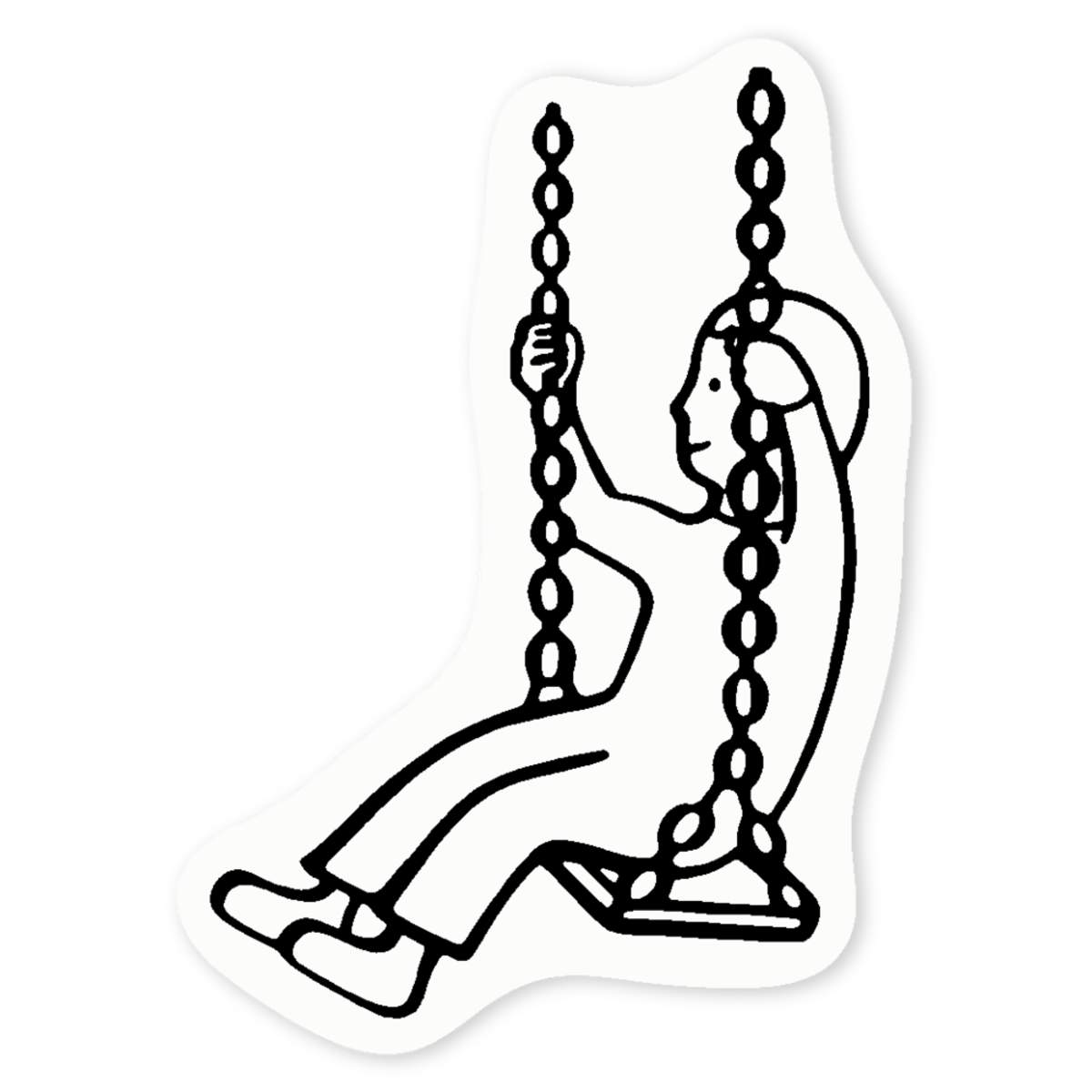 'Child On Swing' Clear Sticker Decals (DC024498)