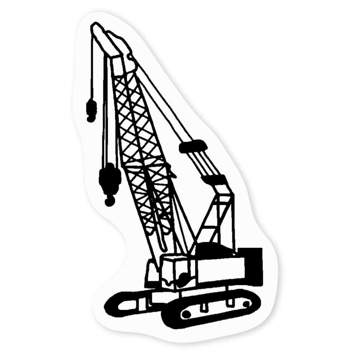 4 x 'Crane' Clear Premium Vinyl Decal Stickers – Waterproof, Durable & Easy to Apply - For Car Bumpers, Windows, Bins & More - Small (50mm) (DC00069145)