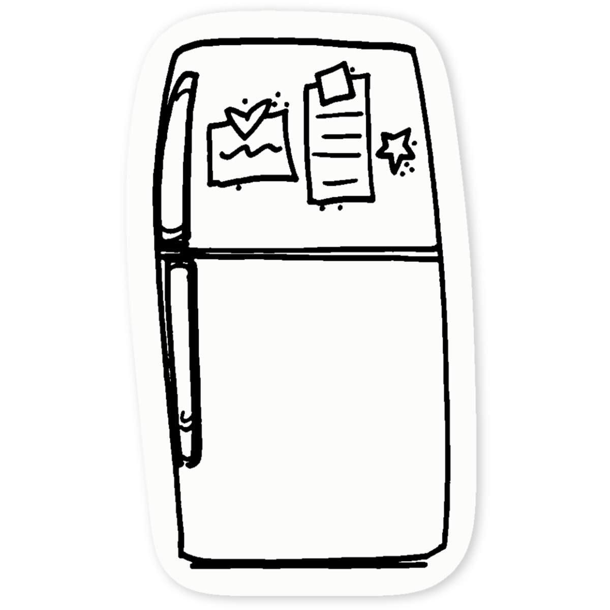 'Fridge Freezer' Clear Sticker Decals (DC025307)