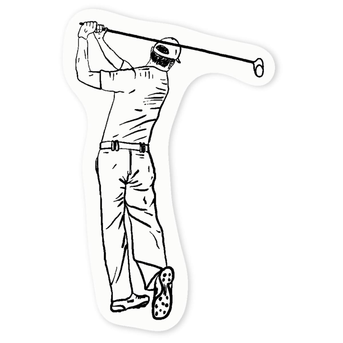 'Golf Swing' Clear Sticker Decals (DC025485)