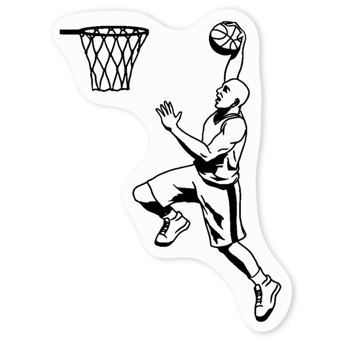'Basketball Player' Clear Sticker Decals (DC025764)