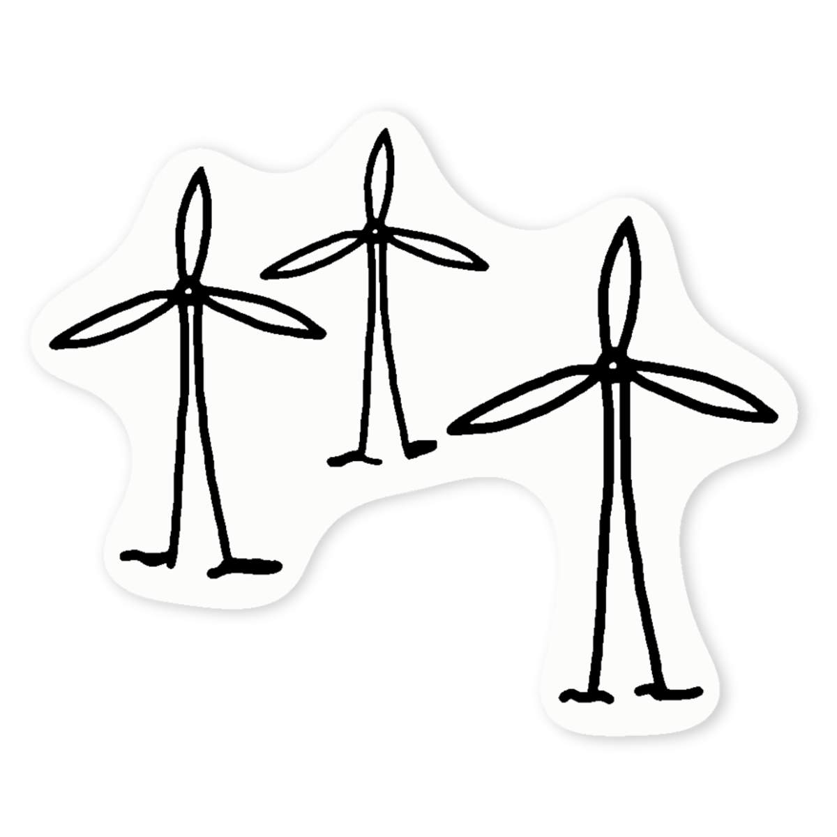'Wind Turbines' Clear Sticker Decals (DC026339)