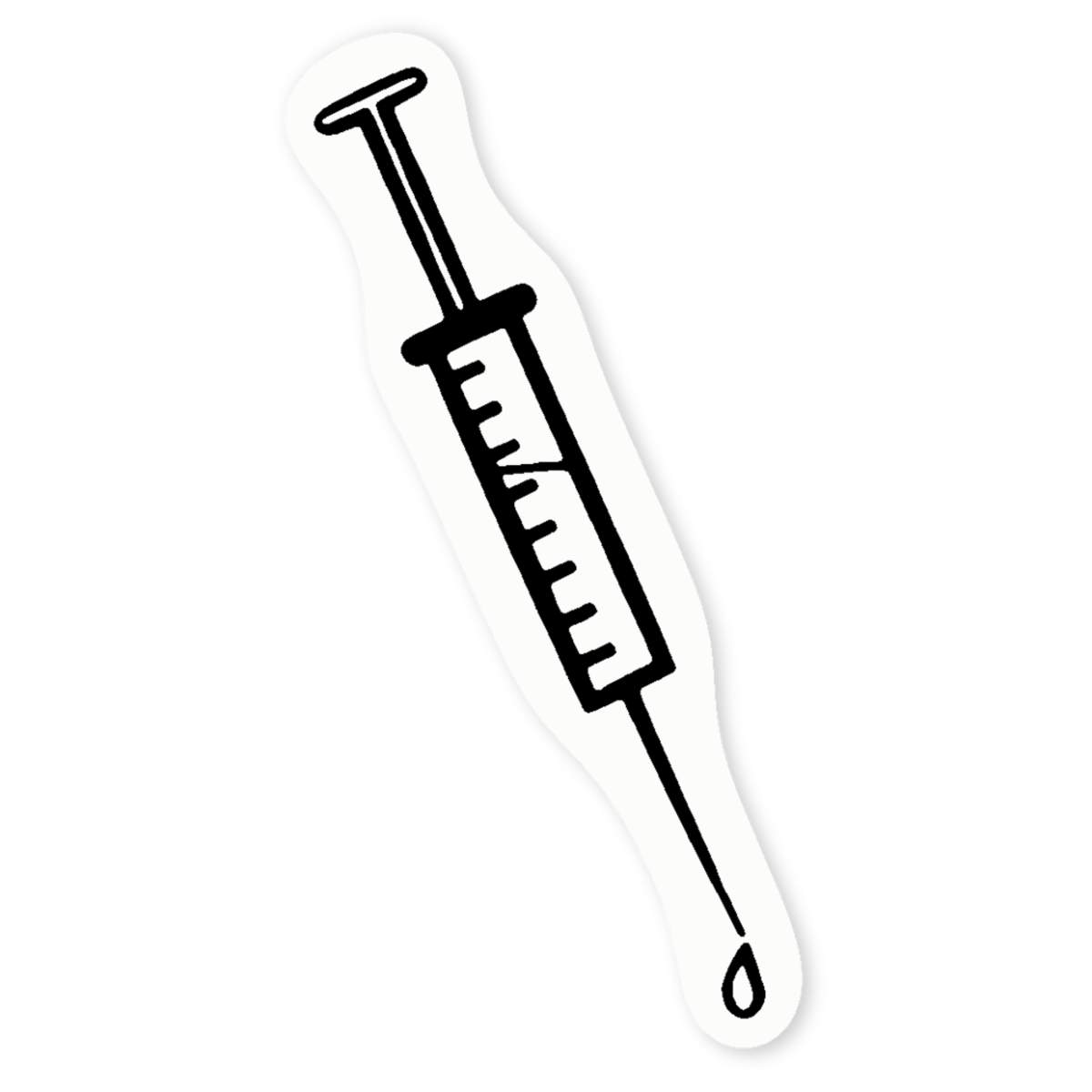 'Syringe & Needle' Clear Sticker Decals (DC026391)