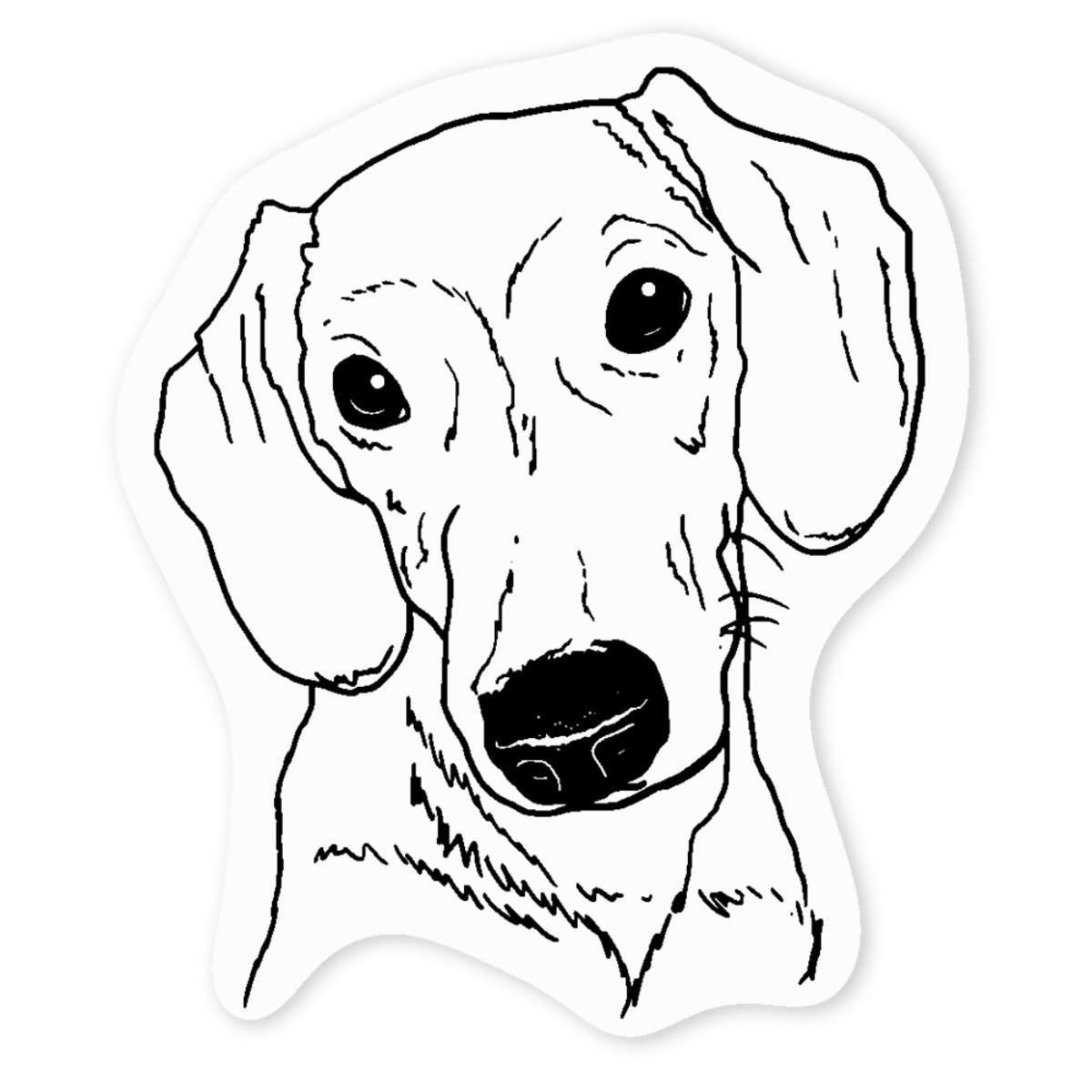 'Cute Daschund' Clear Sticker Decals (DC027127)