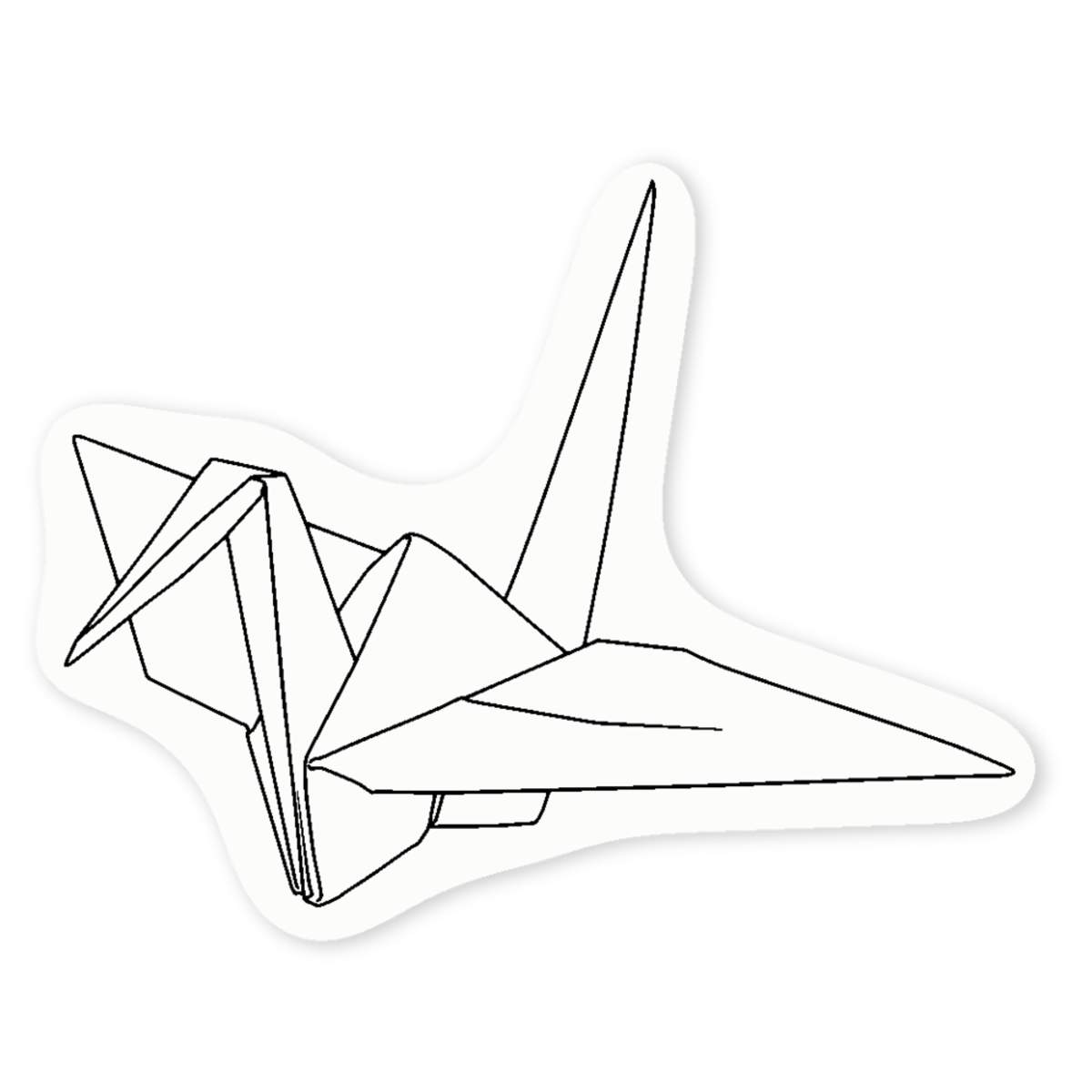 'Origami Crane' Clear Sticker Decals (DC028926)