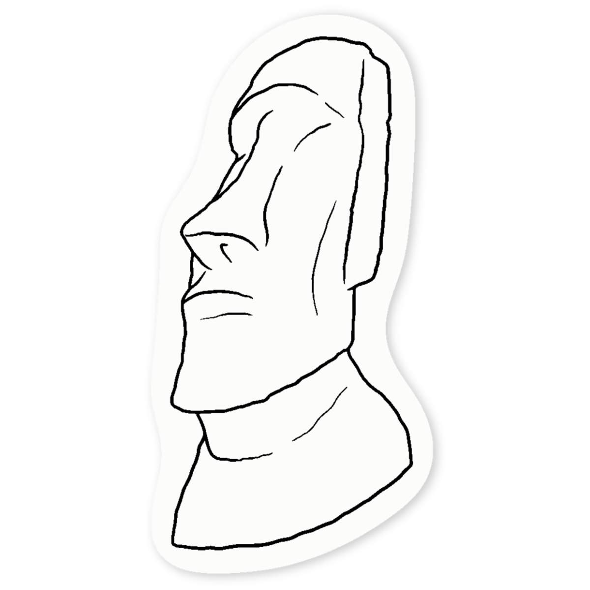 'Easter Island Head' Clear Sticker Decals (DC030455)