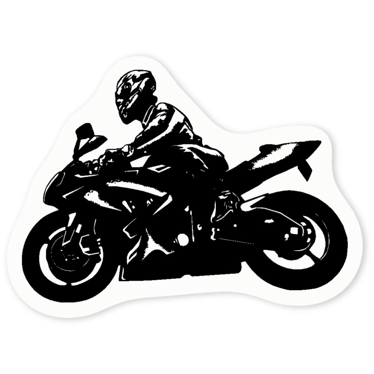 'Motorcyclist' Clear Sticker Decals (DC030952)