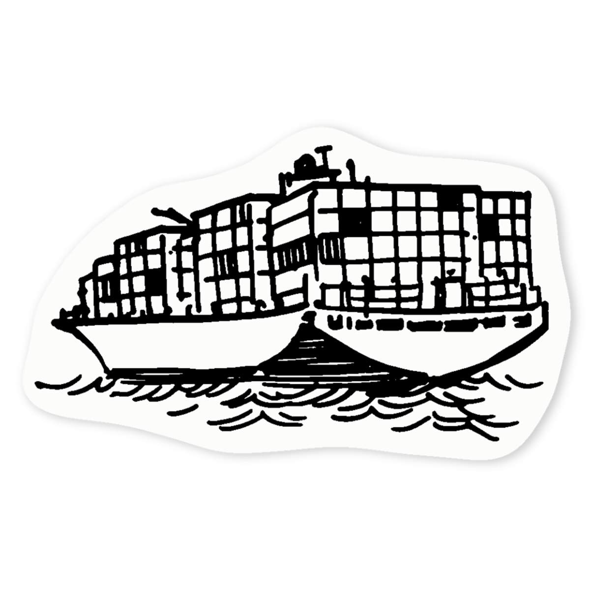 'Container Ship' Clear Sticker Decals (DC032086)