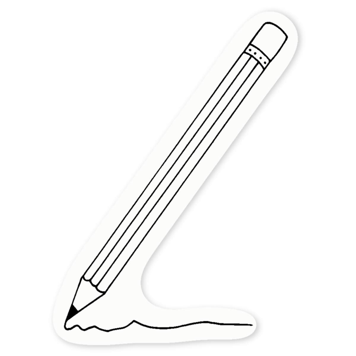 4 x 'Drawing Pencil' Clear Premium Vinyl Decal Stickers – Waterproof, Durable & Easy to Apply - For Car Bumpers, Windows, Bins & More - Small (50mm) (DC00101081)