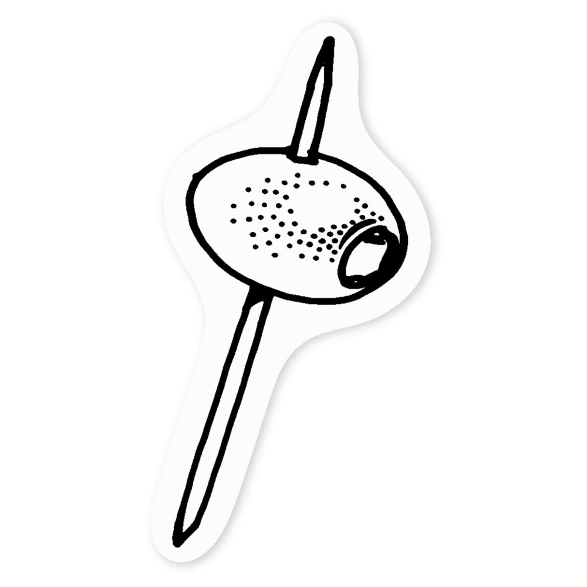 4 x 'Olive on Cocktail Stick' Clear Premium Vinyl Decal Stickers – Waterproof, Durable & Easy to Apply - For Car Bumpers, Windows, Bins & More - Small (50mm) (DC00103681)