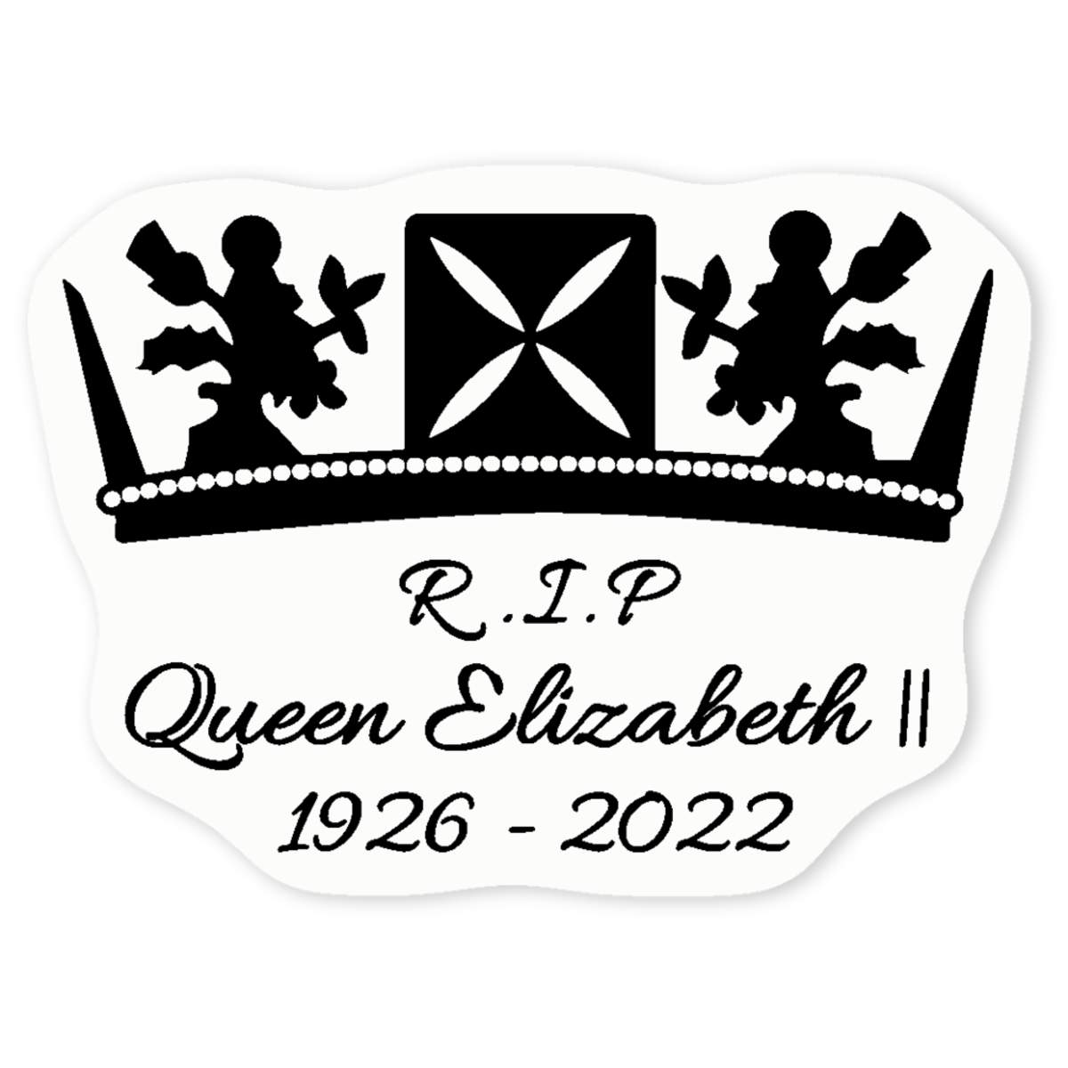 'RIP Queen Elizabeth' Clear Sticker Decals (DC036144)