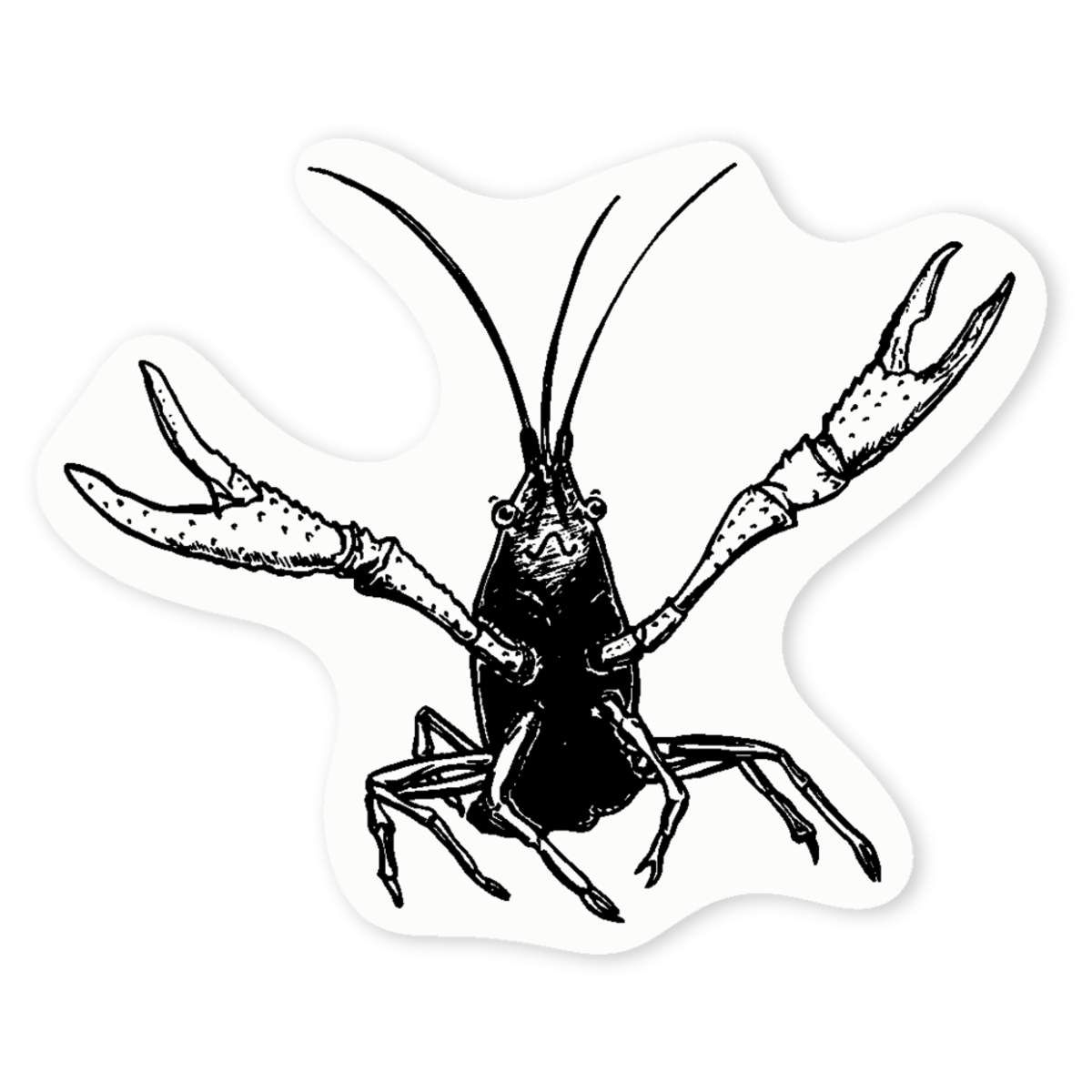 'Happy Crayfish' Clear Sticker Decals (DC036568)