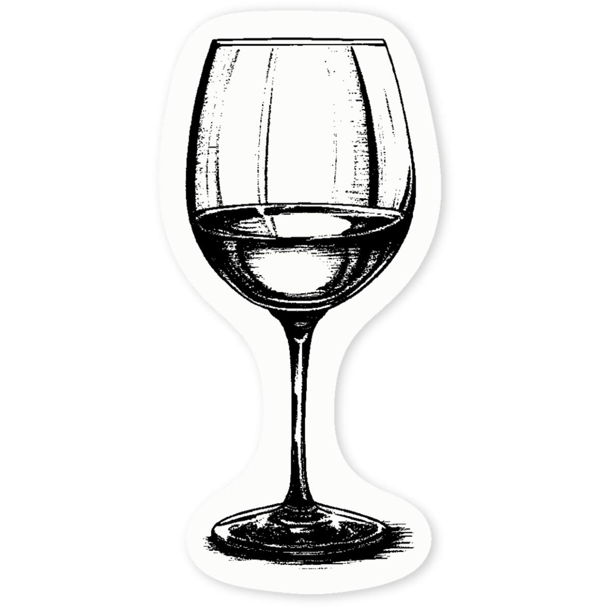 'wine glass' Clear Sticker Decals (DC040207)
