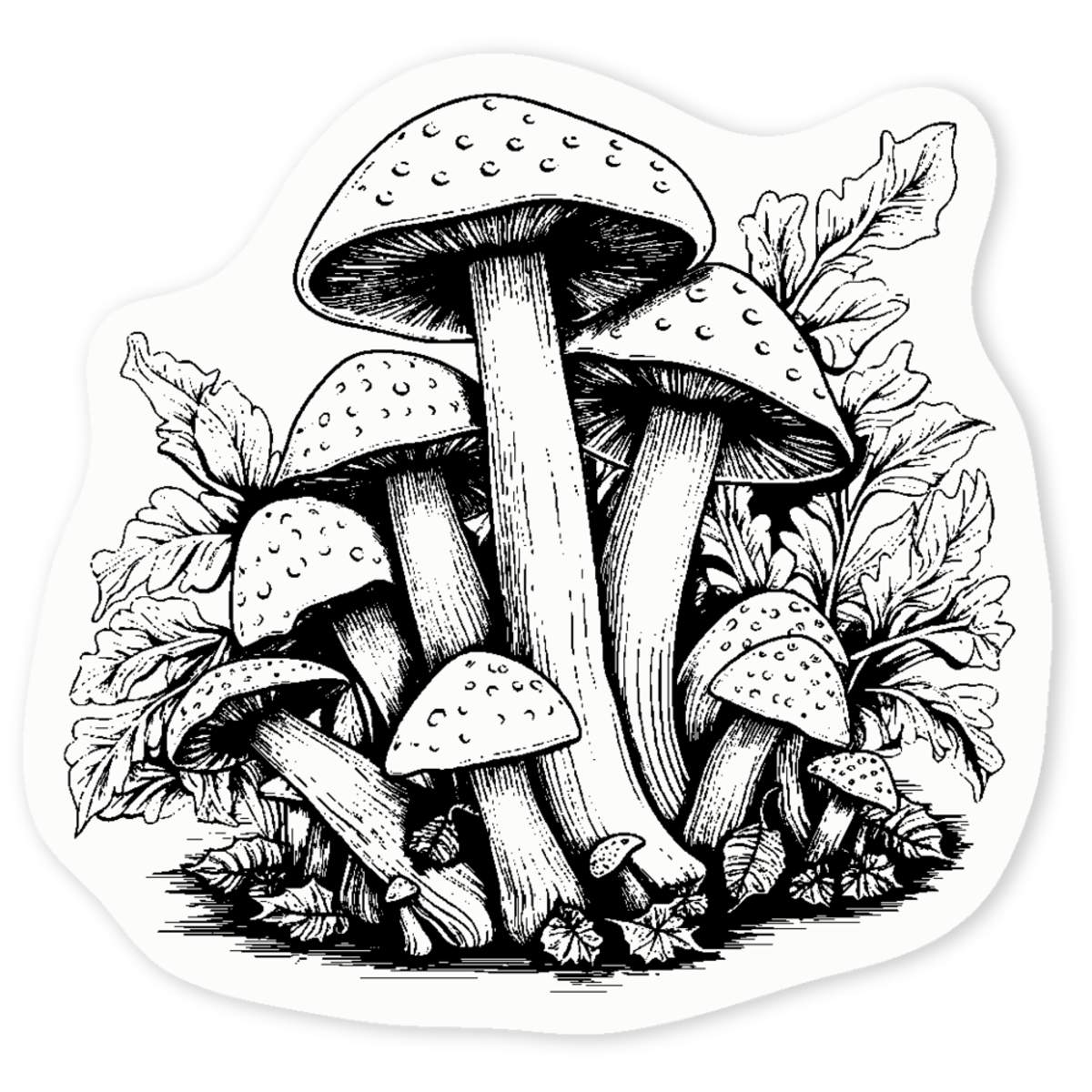 'mushrooms' Clear Sticker Decals (DC040228)