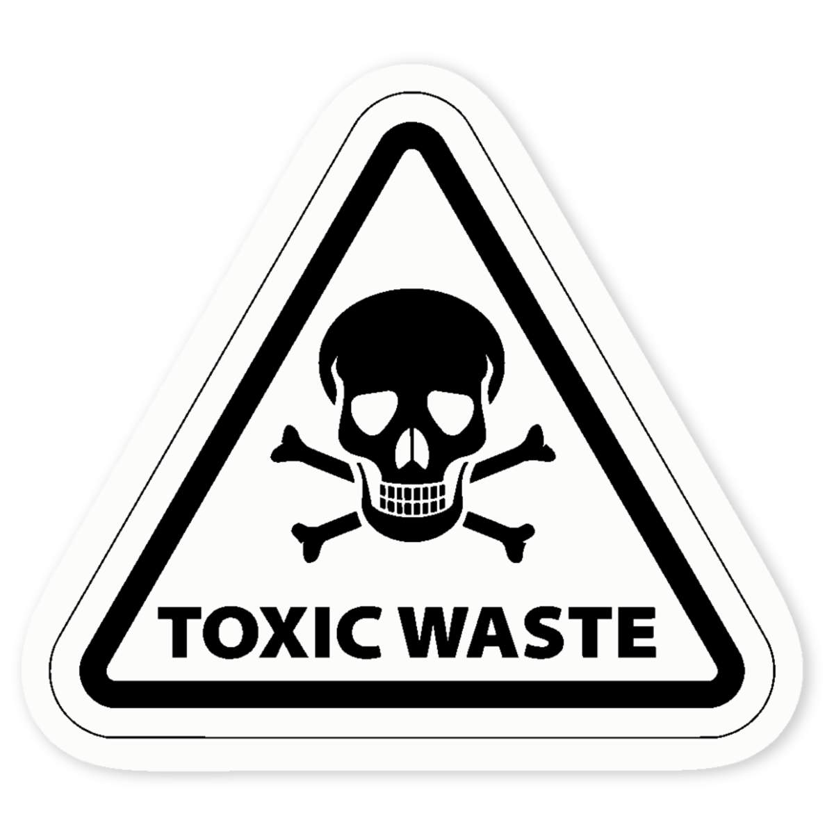 'Toxic Waste' Clear Sticker Decals (DC041509)