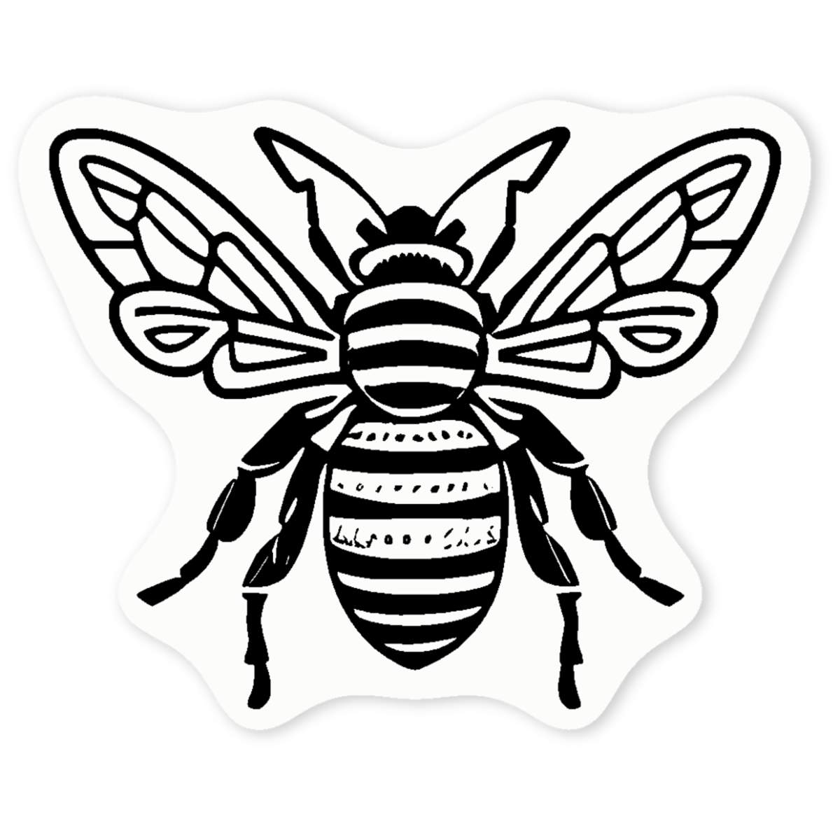 'Worker Bee' Clear Sticker Decals (DC044130)