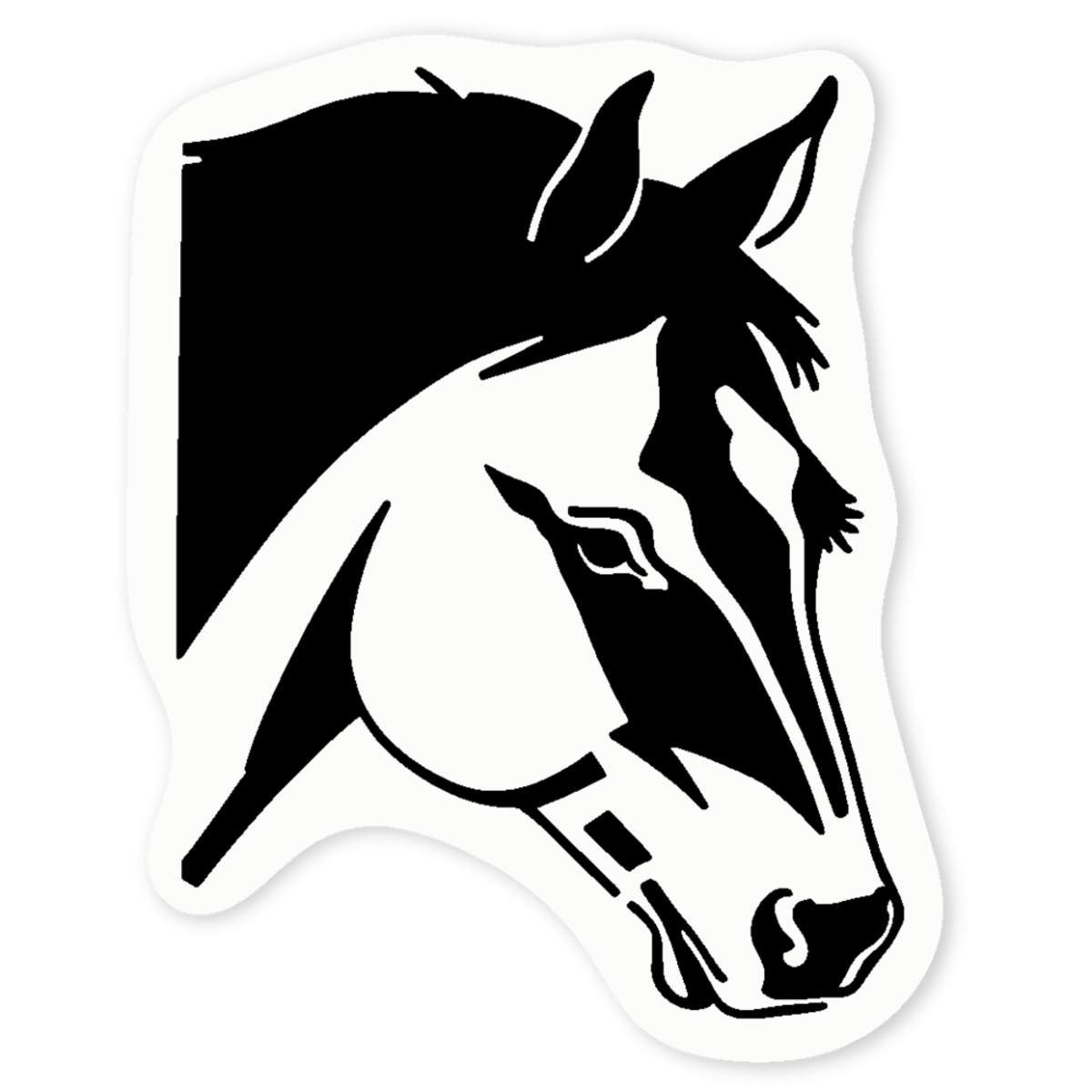 'Horse Face' Clear Sticker Decals (DC044600)