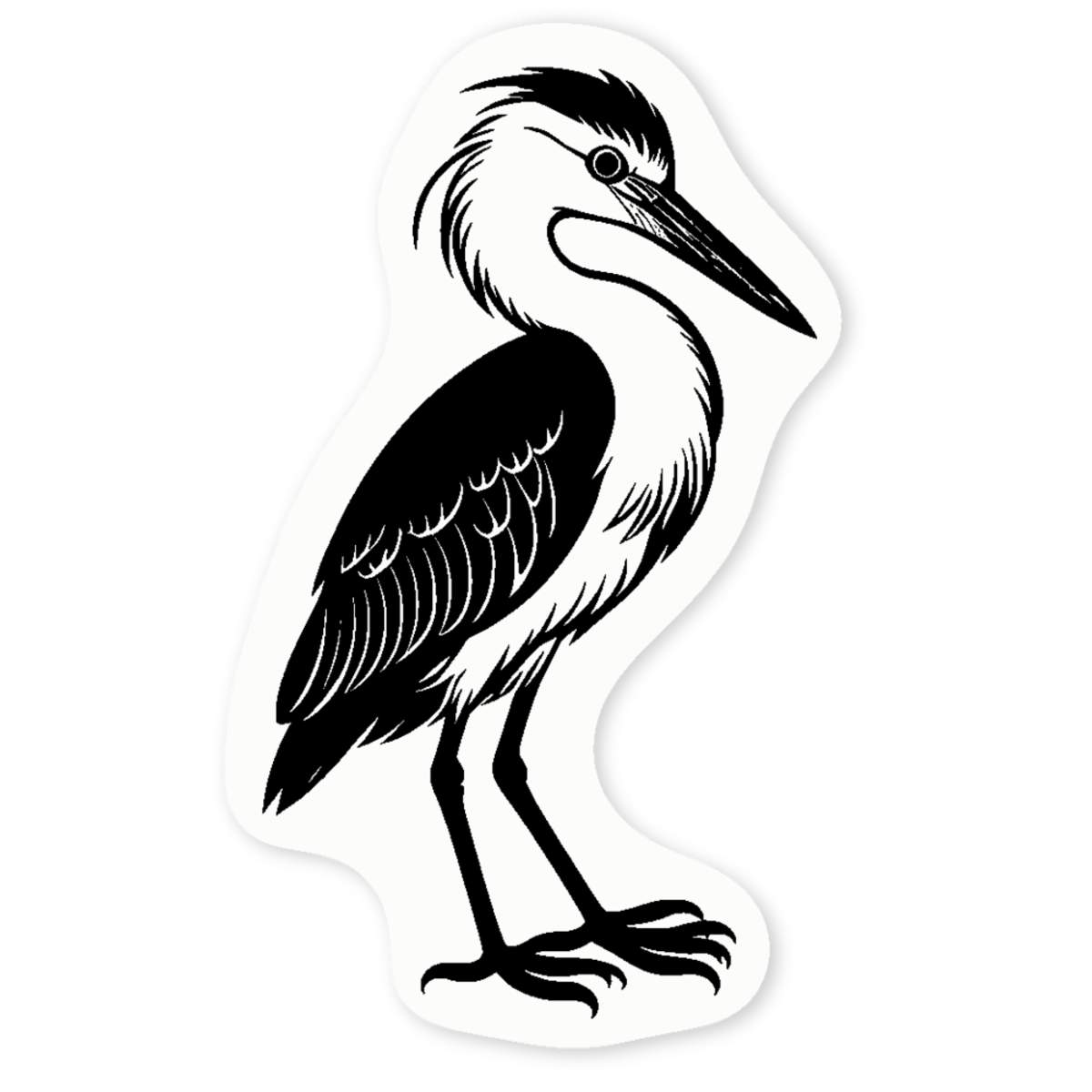 'Heron Bird' Clear Sticker Decals (DC044610)