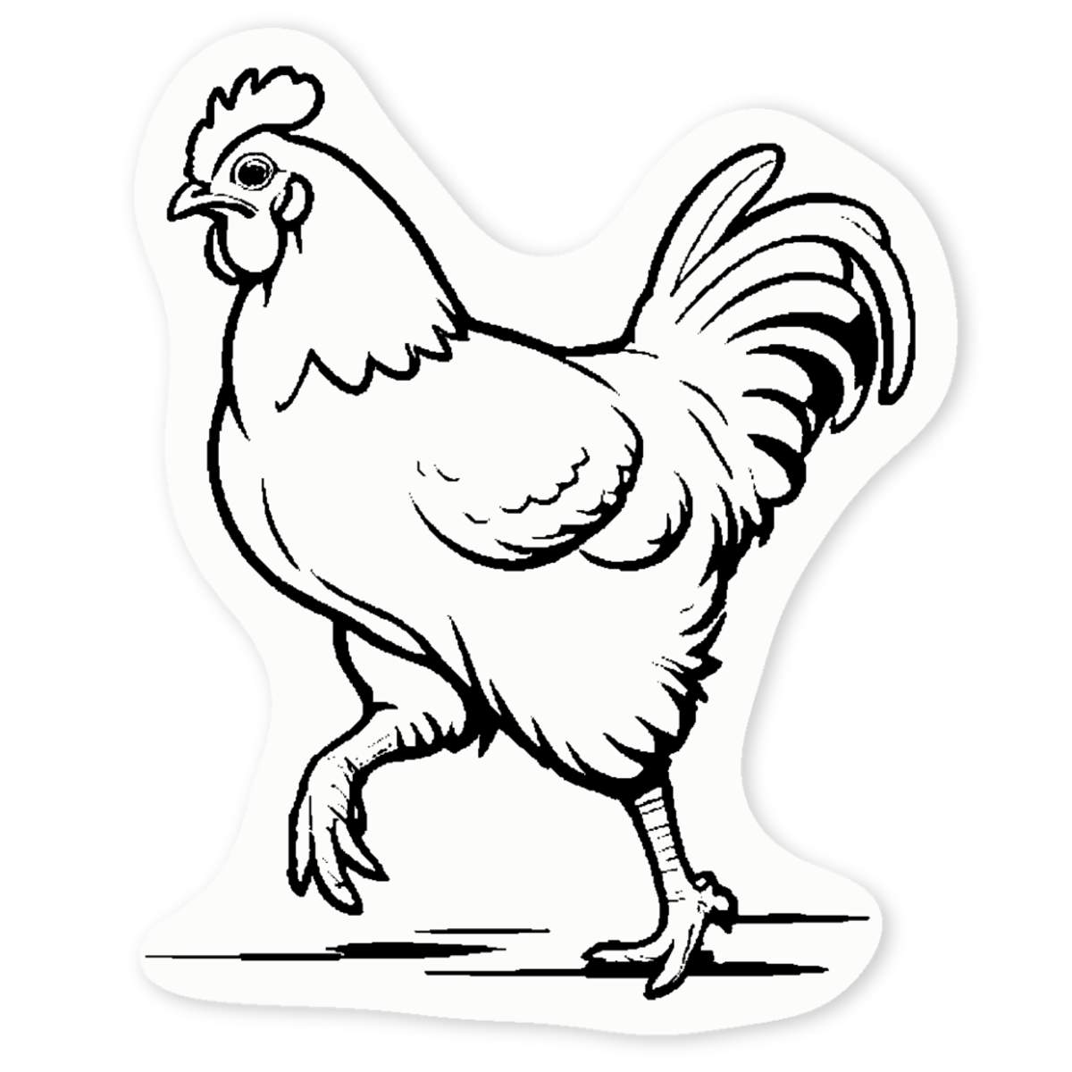 'Chicken Running' Clear Sticker Decals (DC044836)