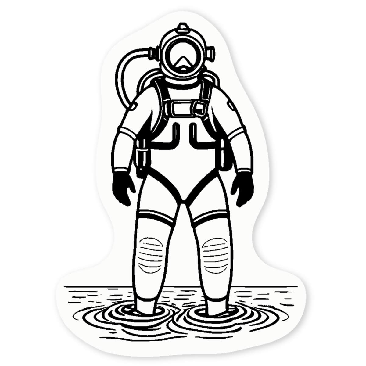 'Deep Sea Diver' Clear Sticker Decals (DC044991)