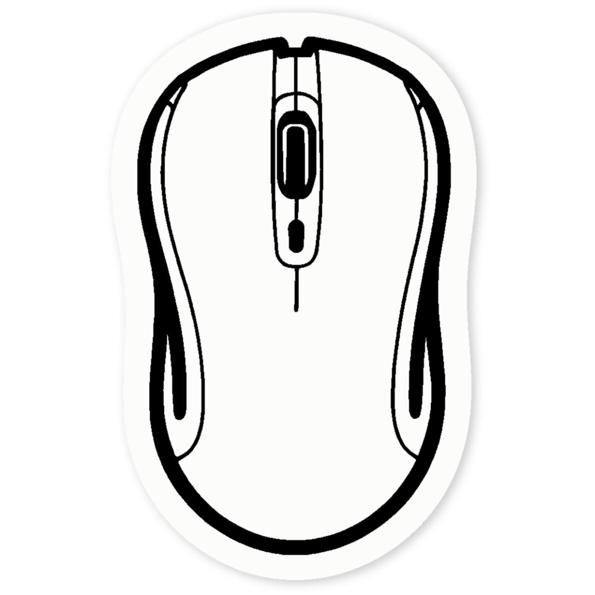 'Computer Mouse' Clear Sticker Decals (DC045088)