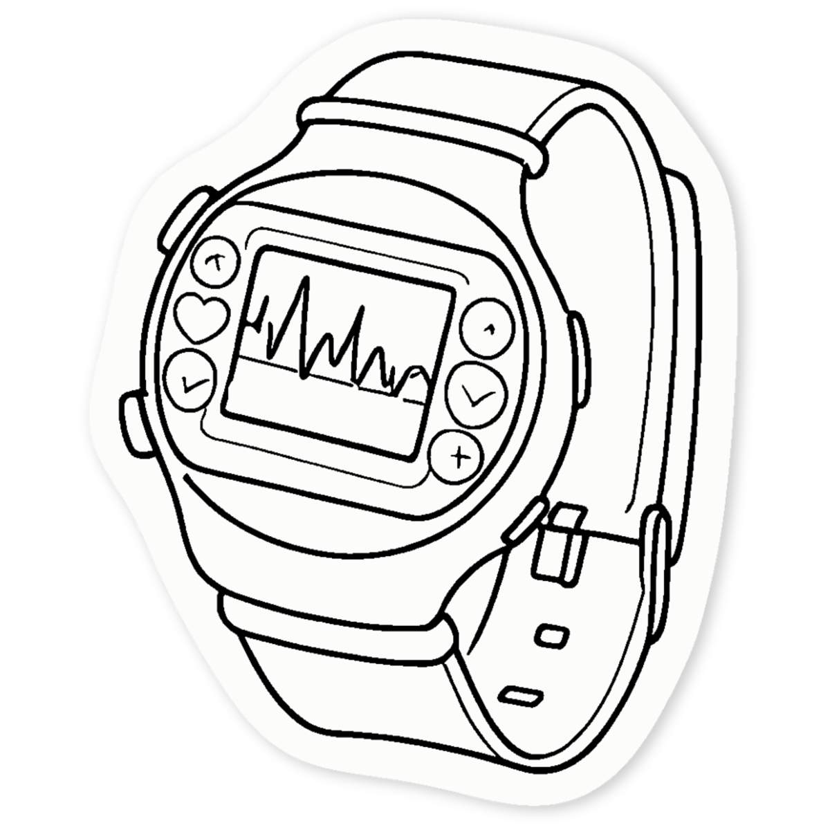 'Smart Watch Monitor' Clear Sticker Decals (DC045116)