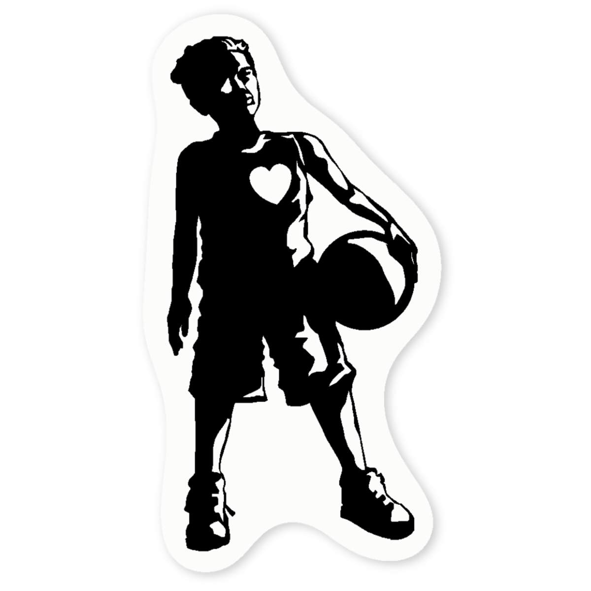'Basket Ball Boy' Clear Sticker Decals (DC045174)