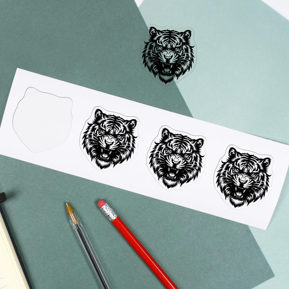 'Angry Tiger' Clear Sticker Decals (DC045519) - Picture 8 of 30
