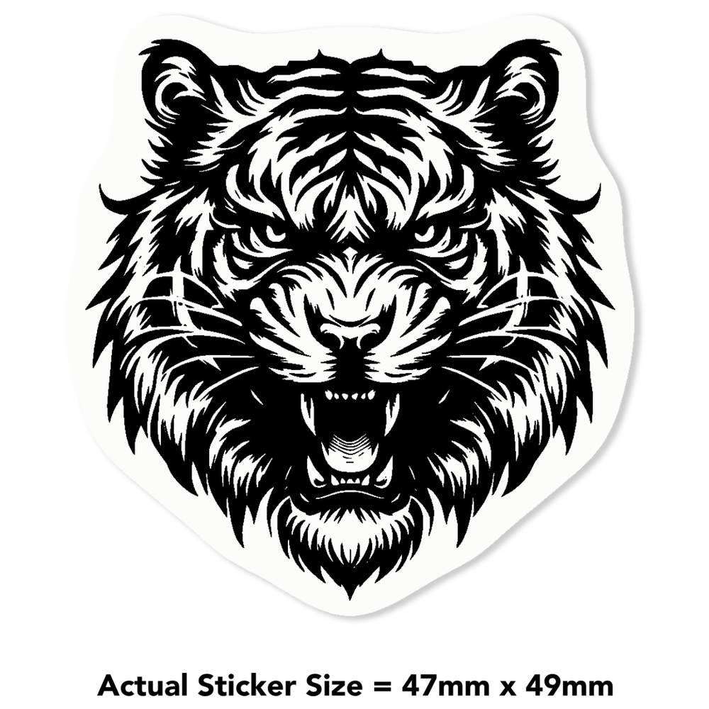 'Angry Tiger' Clear Sticker Decals (DC045519) - Picture 9 of 30