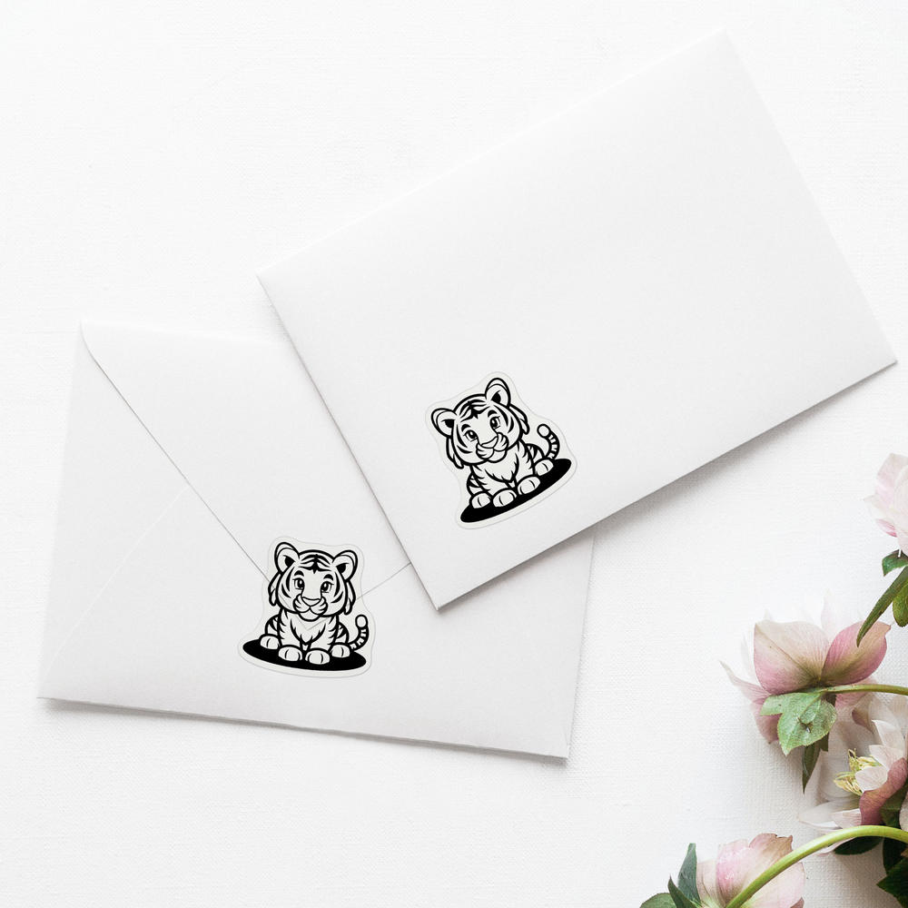 'Cute Tiger Sitting' Clear Sticker Decals (DC045855) - Picture 11 of 30