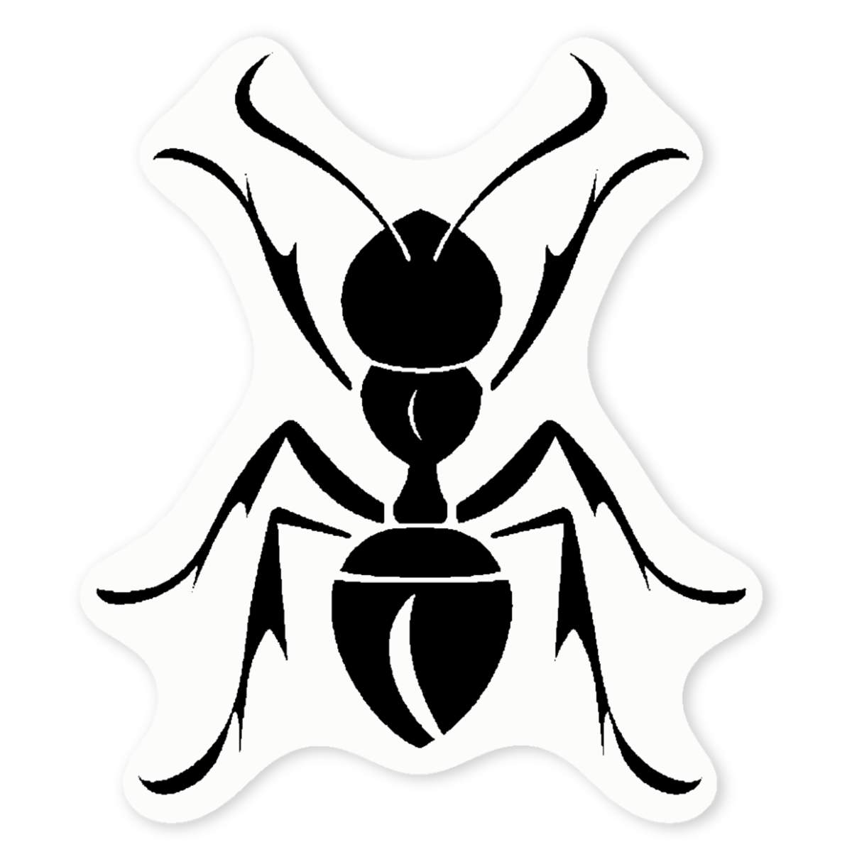 4 x 'Stylized Ant' Clear Premium Vinyl Decal Stickers – Waterproof, Durable & Easy to Apply - For Car Bumpers, Windows, Bins & More - Small (50mm) (DC00129480)