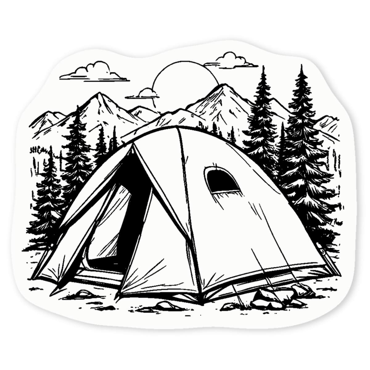 'Camping Trip' Clear Sticker Decals (DC047793)