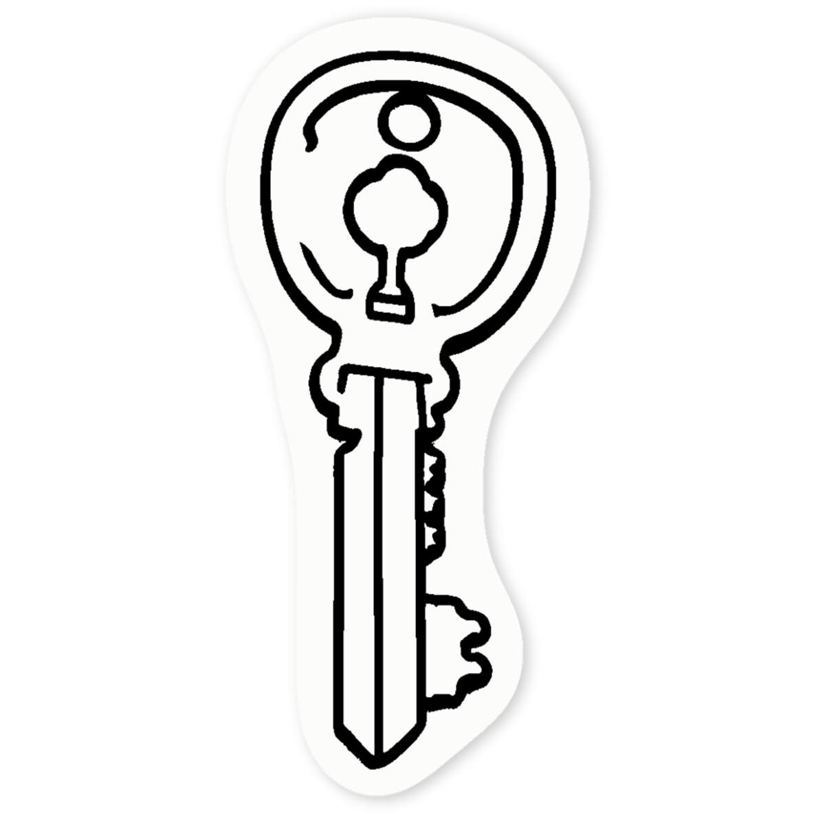4 x 'Club Key' Clear Premium Vinyl Decal Stickers – Waterproof, Durable & Easy to Apply - For Car Bumpers, Windows, Bins & More - Small (50mm) (DC00131740)