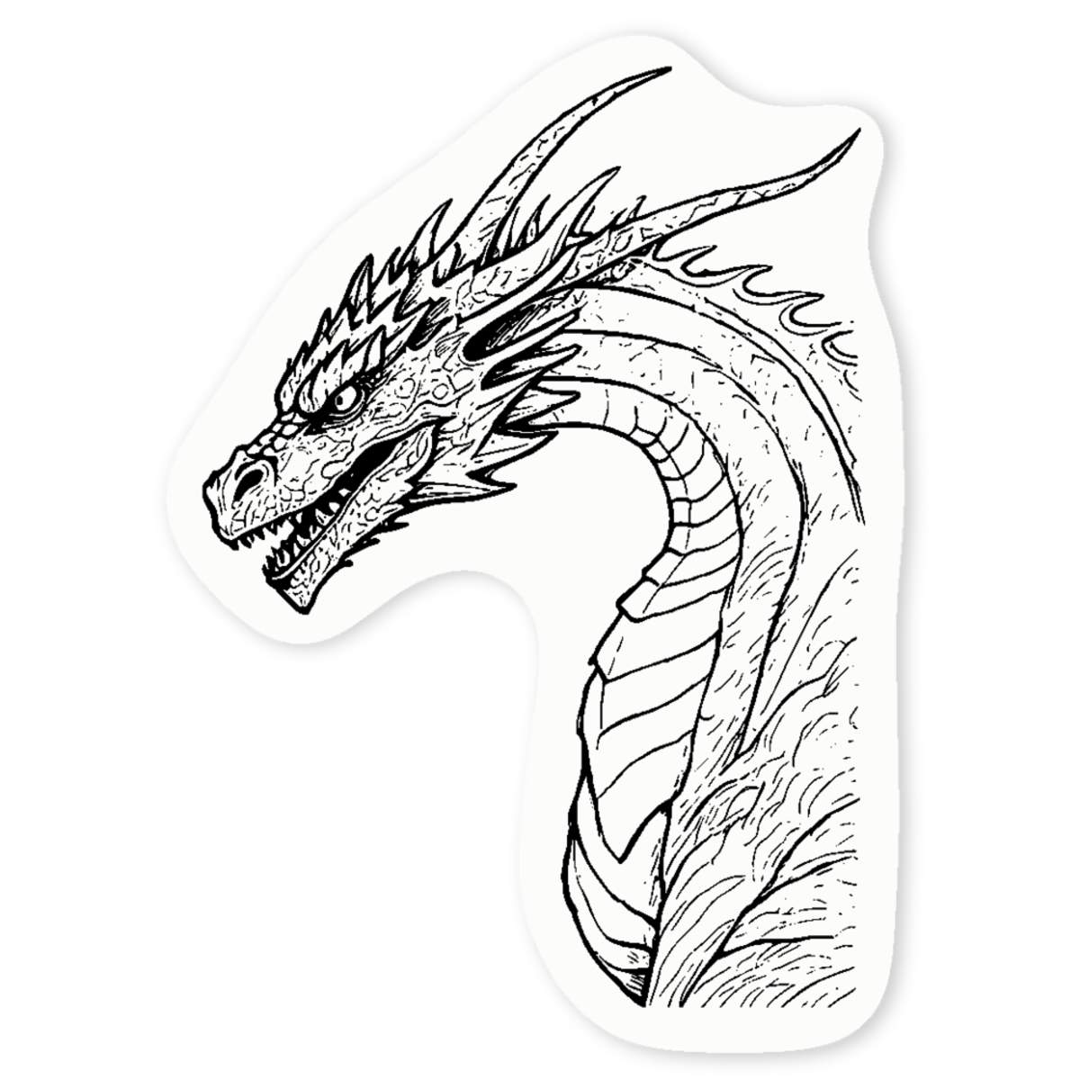 4 x 'Lair Guarding Dragon' Clear Premium Vinyl Decal Stickers – Waterproof, Durable & Easy to Apply - For Car Bumpers, Windows, Bins & More - Small (50mm) (DC00132904)