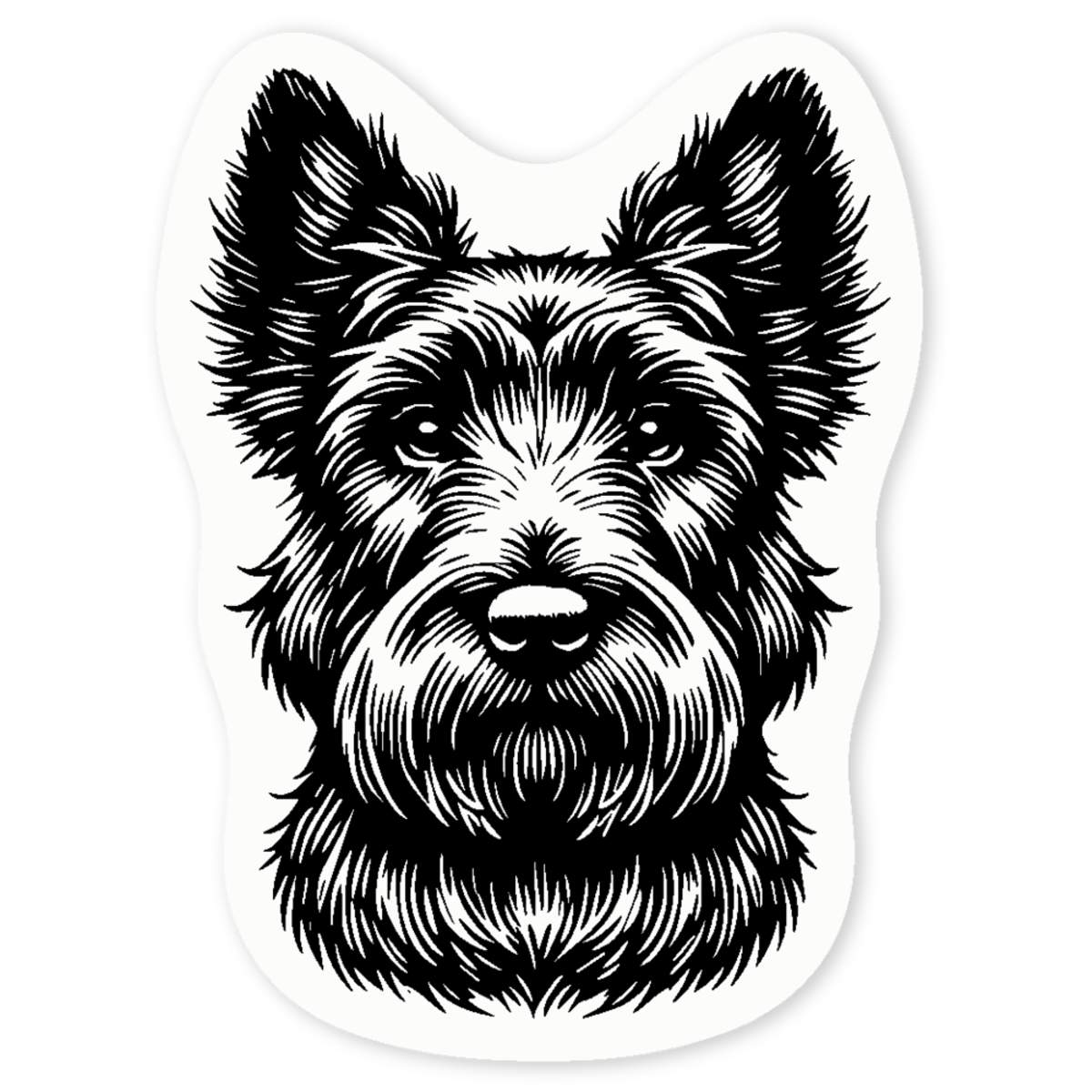 'Scottish Terrier' Clear Sticker Decals (DC048709)