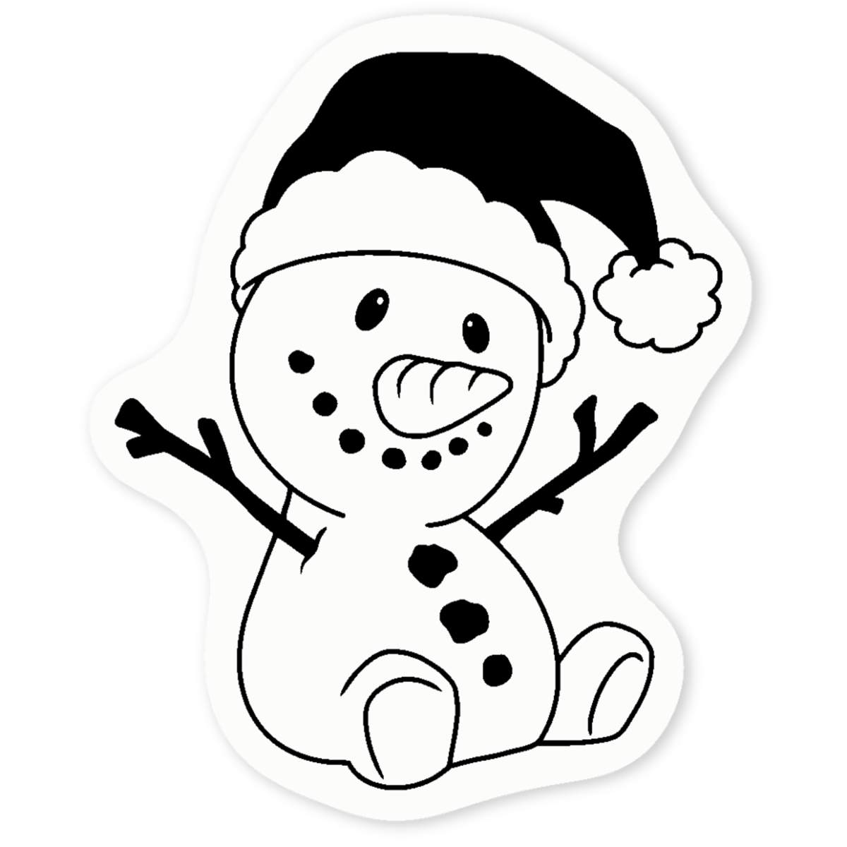 'Festive Baby Snowman' Clear Sticker Decals (DC048758)