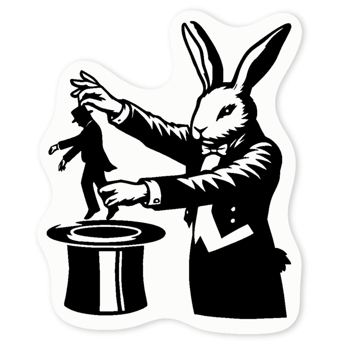 'Rabbit Magician' Clear Sticker Decals (DC049699)