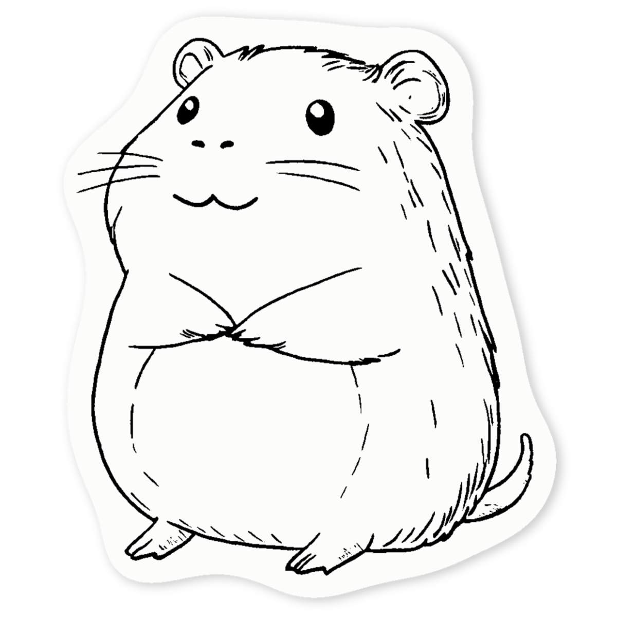 'Kawaii Hamster' Clear Sticker Decals (DC049892)