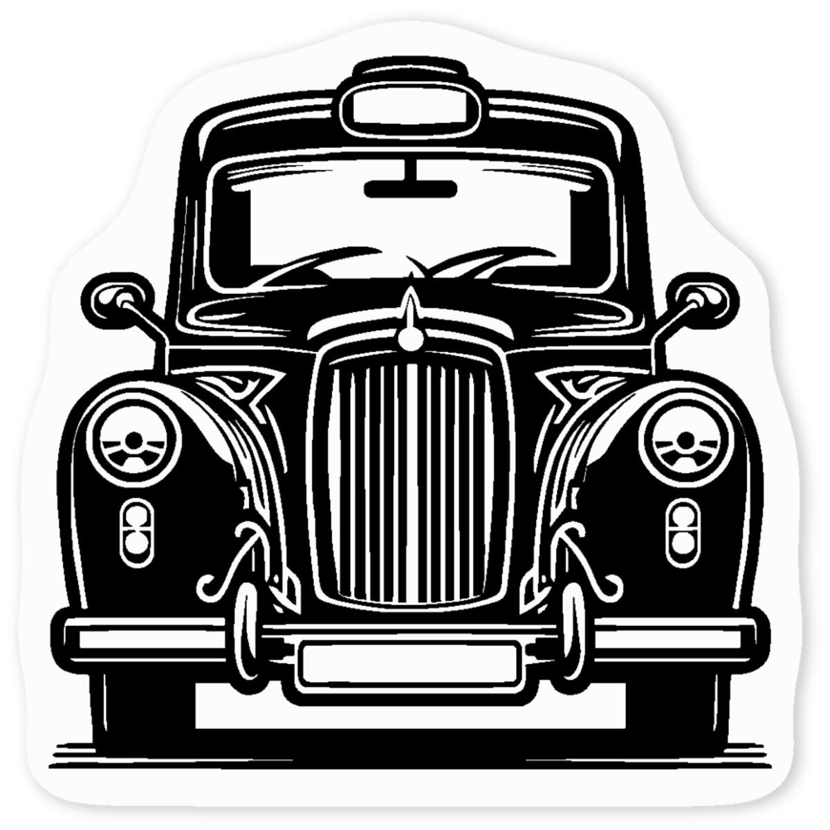 'Black Cab Taxi' Clear Sticker Decals (DC049895)