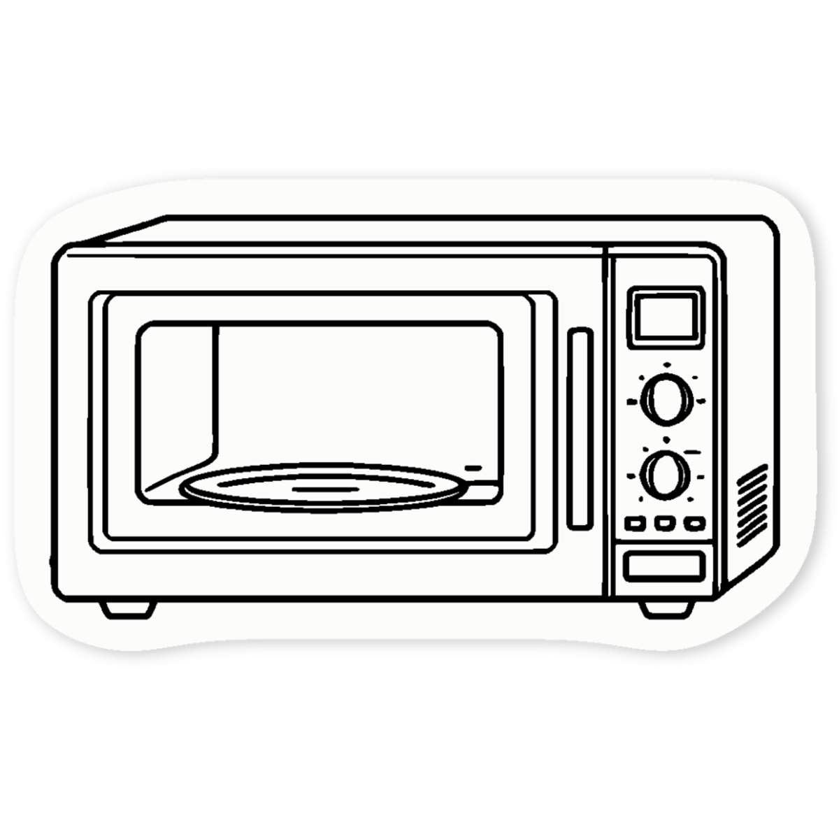 'Microwave Oven' Clear Sticker Decals (DC050152)