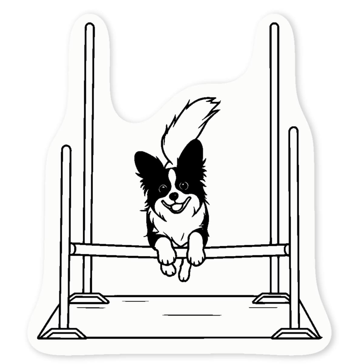 'Papillon Dog Show' Clear Sticker Decals (DC050248)