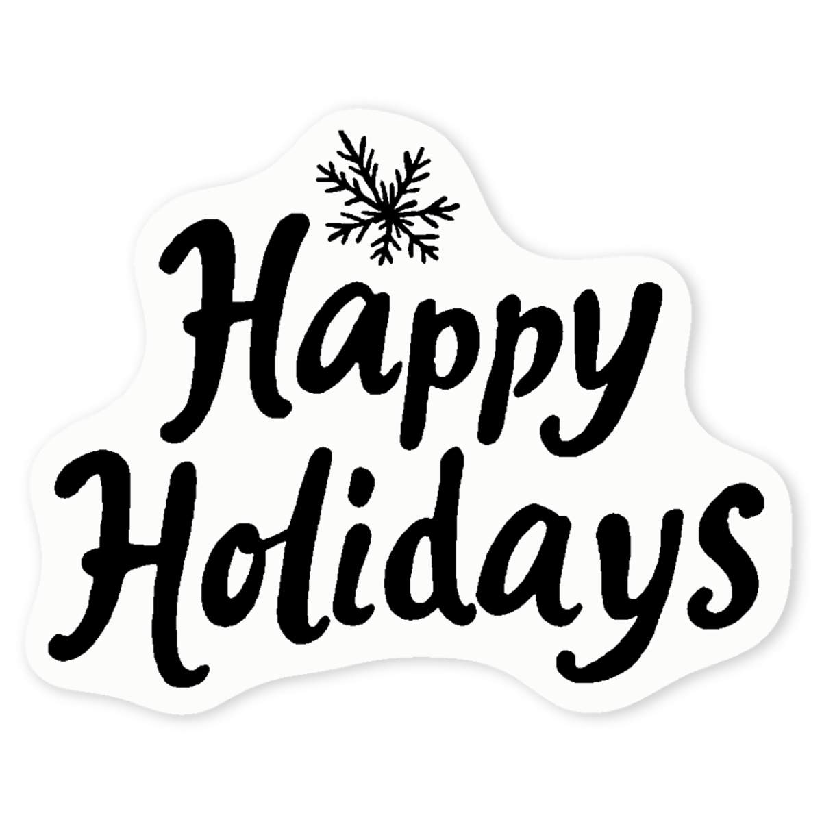 'Happy Holidays' Clear Sticker Decals (DC050794)