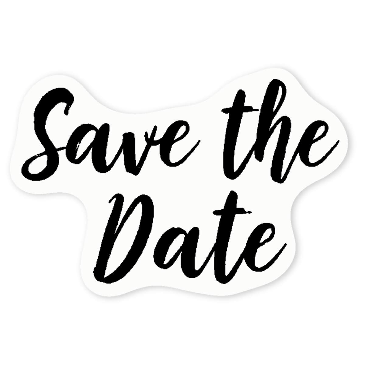 'Save The Date' Clear Sticker Decals (DC051145)