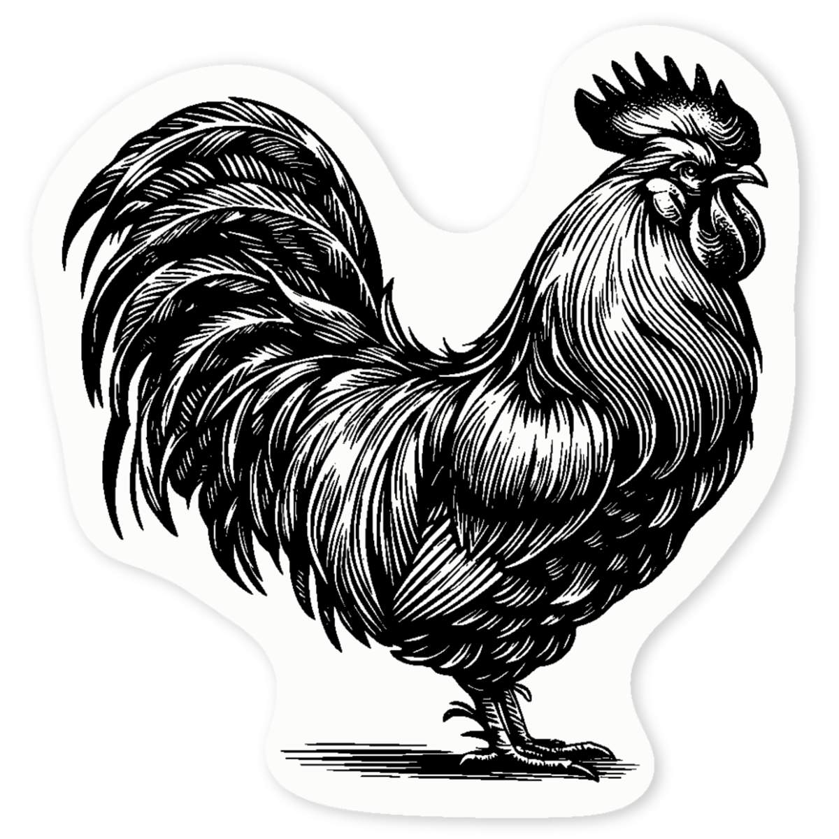 'Proud Rooster' Clear Sticker Decals (DC051159)