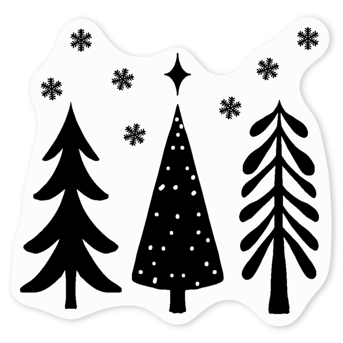 'Seasonal Trees' Clear Sticker Decals (DC051507)