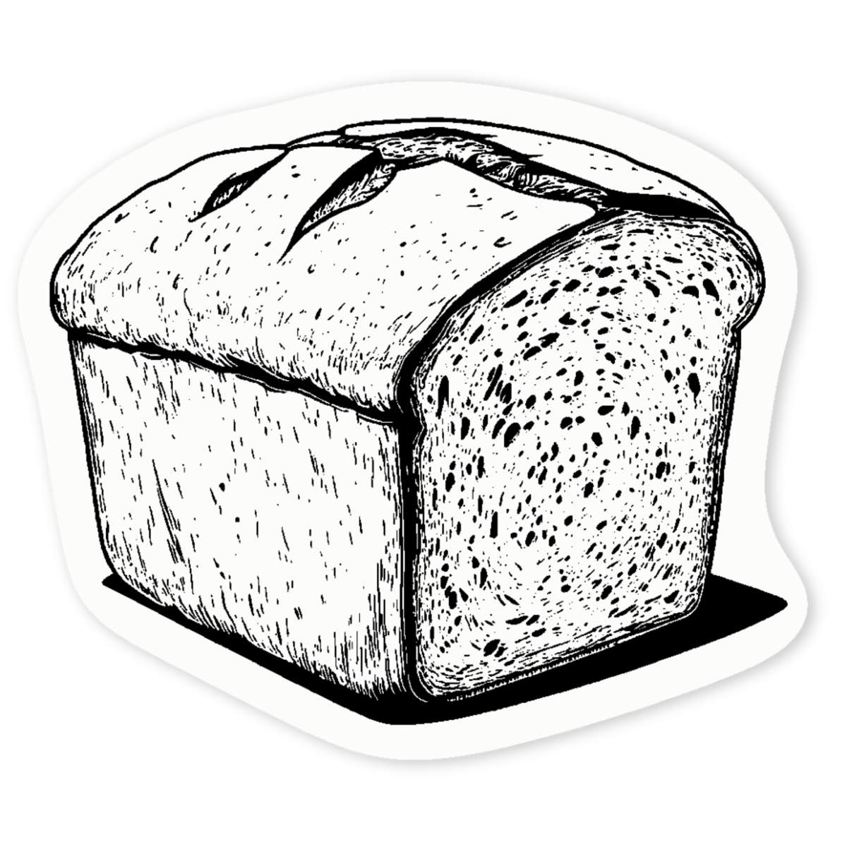 'Organic Bread' Clear Sticker Decals (DC051577)