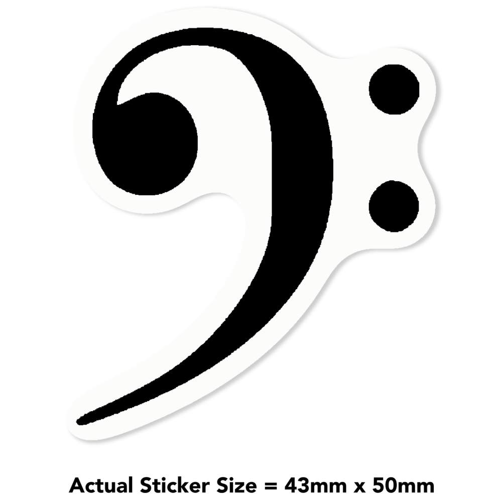 Klar Aufkleber Sticker "Bassschlüssel" (DC052550) - Bild 9 von 12