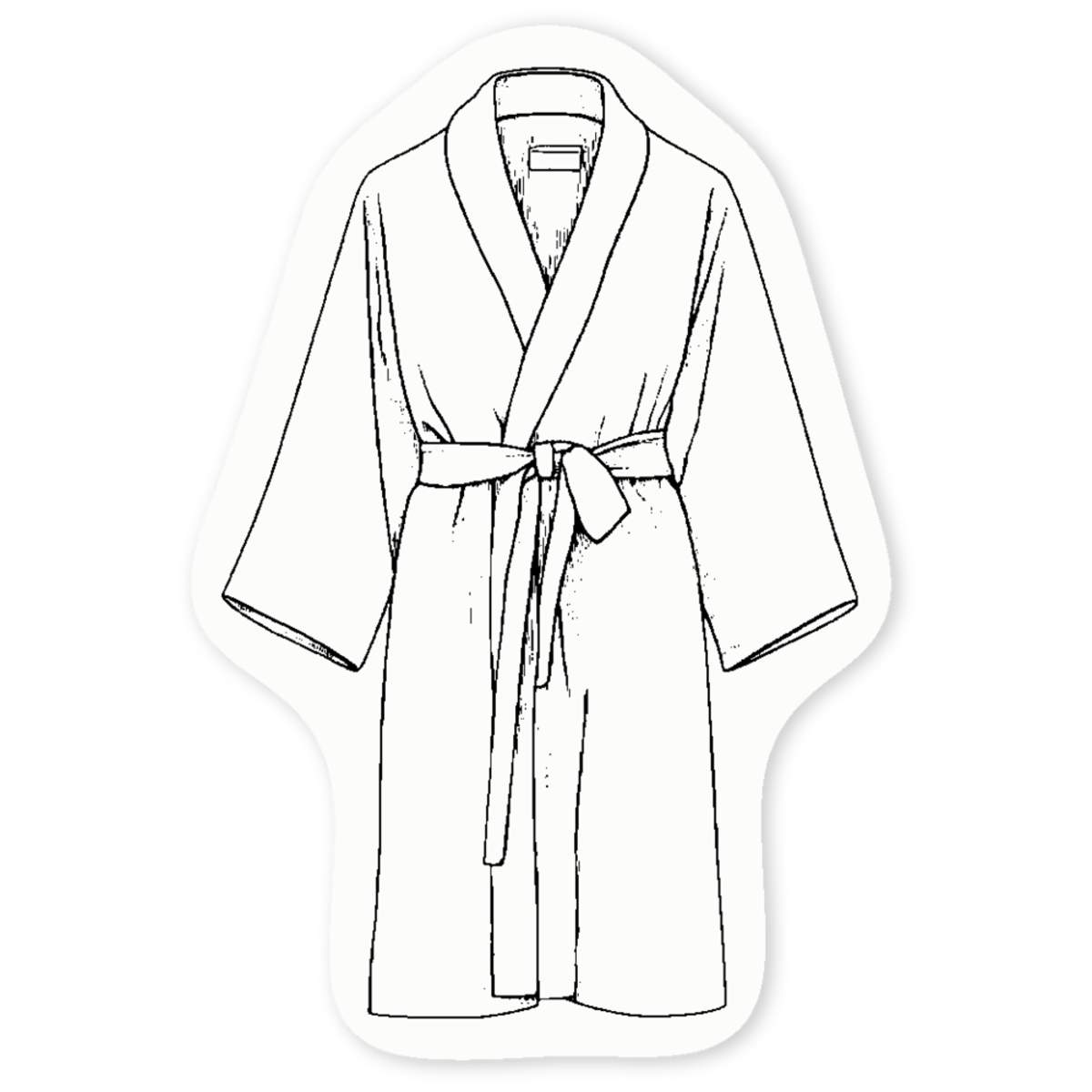 'Bathrobe' Clear Sticker Decals (DC052800)
